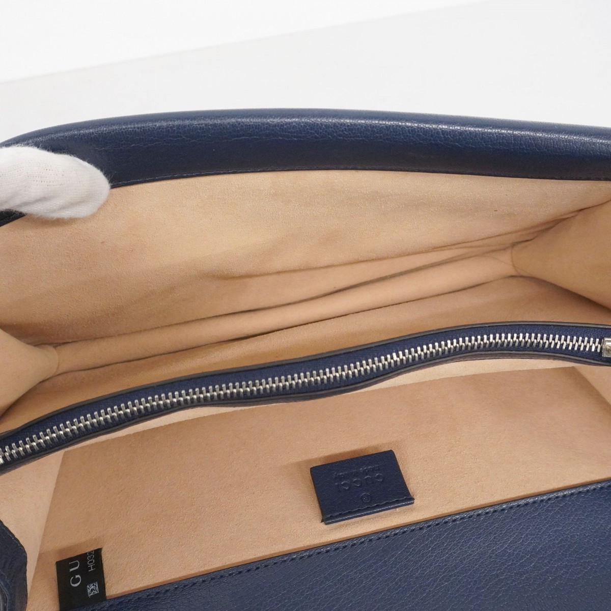 Auth [6bb1621] GUCCI Shoulder Bag Dionysus 400249 Leather navy Red green Sil... thumbnail 4