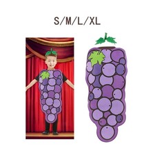 Kinder Traubenkostüm Cosplay -Kleidung Jungen Mädchen Halloween Obstkostüm