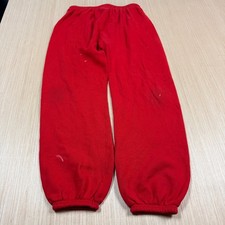 Vintage 80s Hanes Gusset Sweatpants Joggers Large Made in USA distressed red