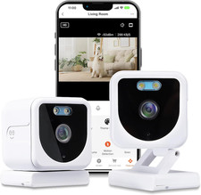 1080P Mini Security Camera 2-Pack with Night Vision  2-Way Audio