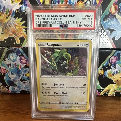 Rayquaza SWSH029 Holo Black Star Promo Cosmos Holo - Graded - PSA 8
