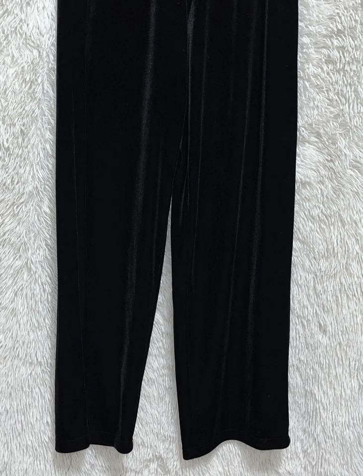 Pantalones de terciopelo negro para mujer talla grande 12/14 Foto 3 de 4