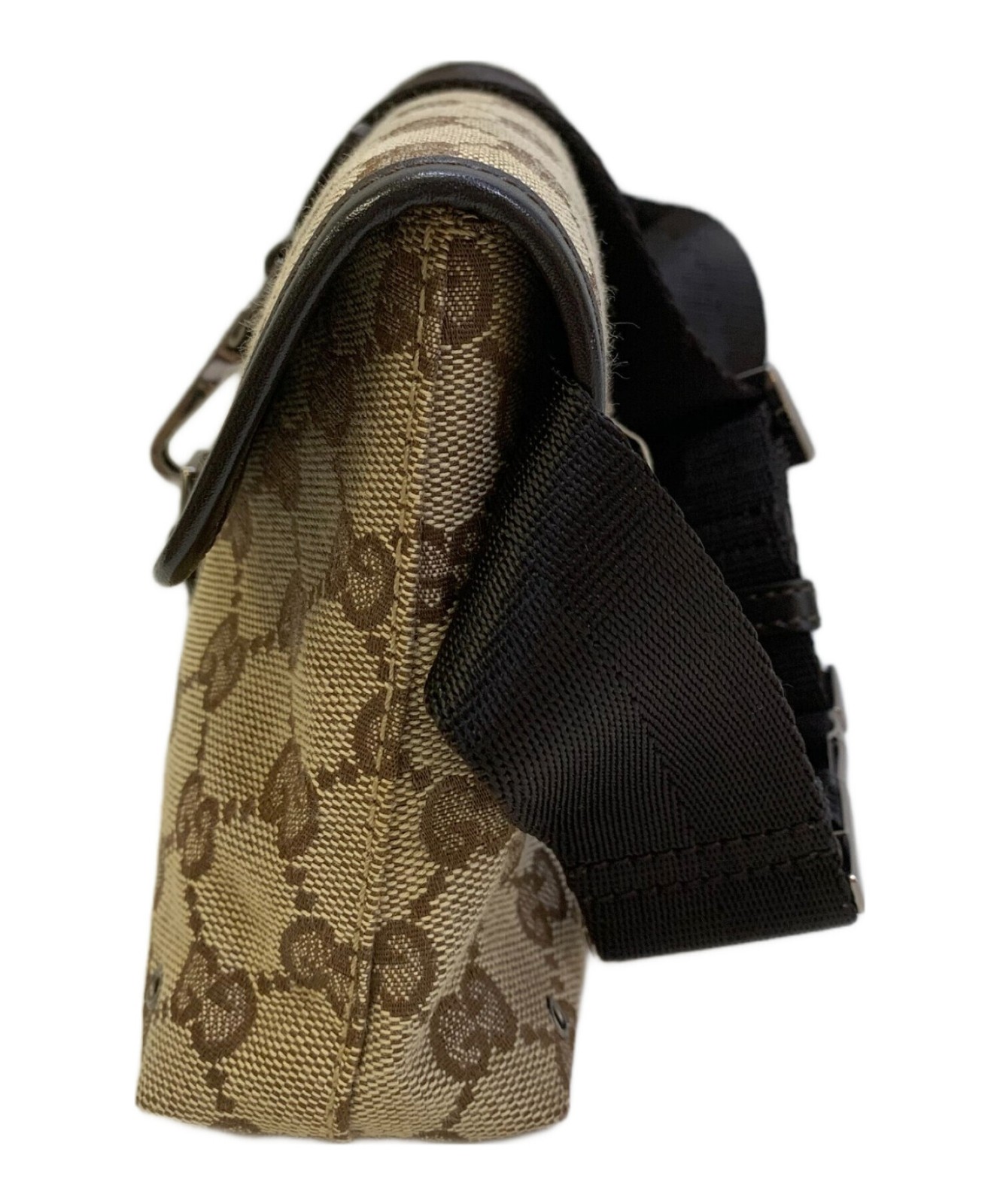 GUCCI GG Canvas Shoulder Bag Beige Leather Trim Italy Model 92543 SN2581 thumbnail 22