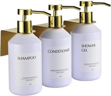 Shampoo and Conditioner Dispenser Set of 3 for Wall Mount,16.9 fl oz Drill Sh...