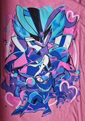 Helluva Boss Fizz & Und Ozzie Shirt Größe M Gildan Shark Robot, Asmodeus