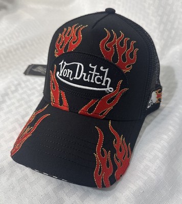 NWT Von Dutch Flame Trucker Hat - Flames & Skull  Fueled by Freedom 
