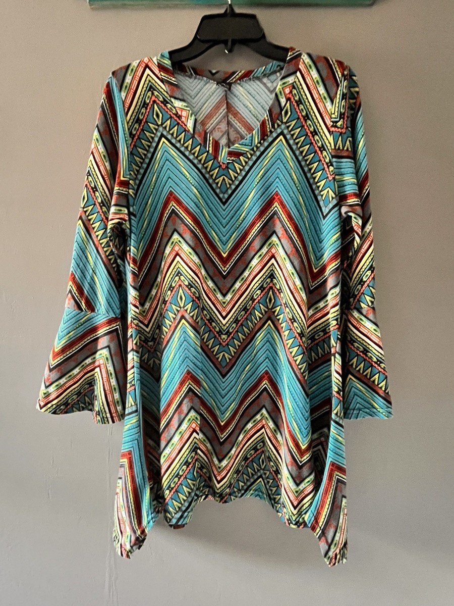 Win Win Women’s Sz. L/XL “Flare Bottom  Tunic” Top View 6