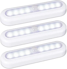 STAR-SPANGLED 3 Pack 7” Motion Sensor Lights Indoor Battery Operated, Stick on
