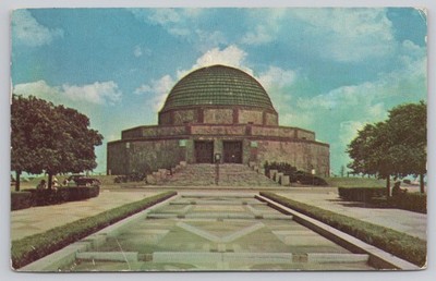 Vintage Adler Planetarium Chicago Postcard 1959 Lake Michigan View
