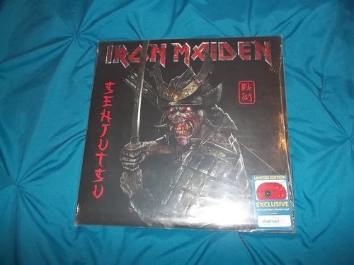 Senjutsu Walmart Exclusive 3LP by Iron Maiden Red and Black marble SEALED