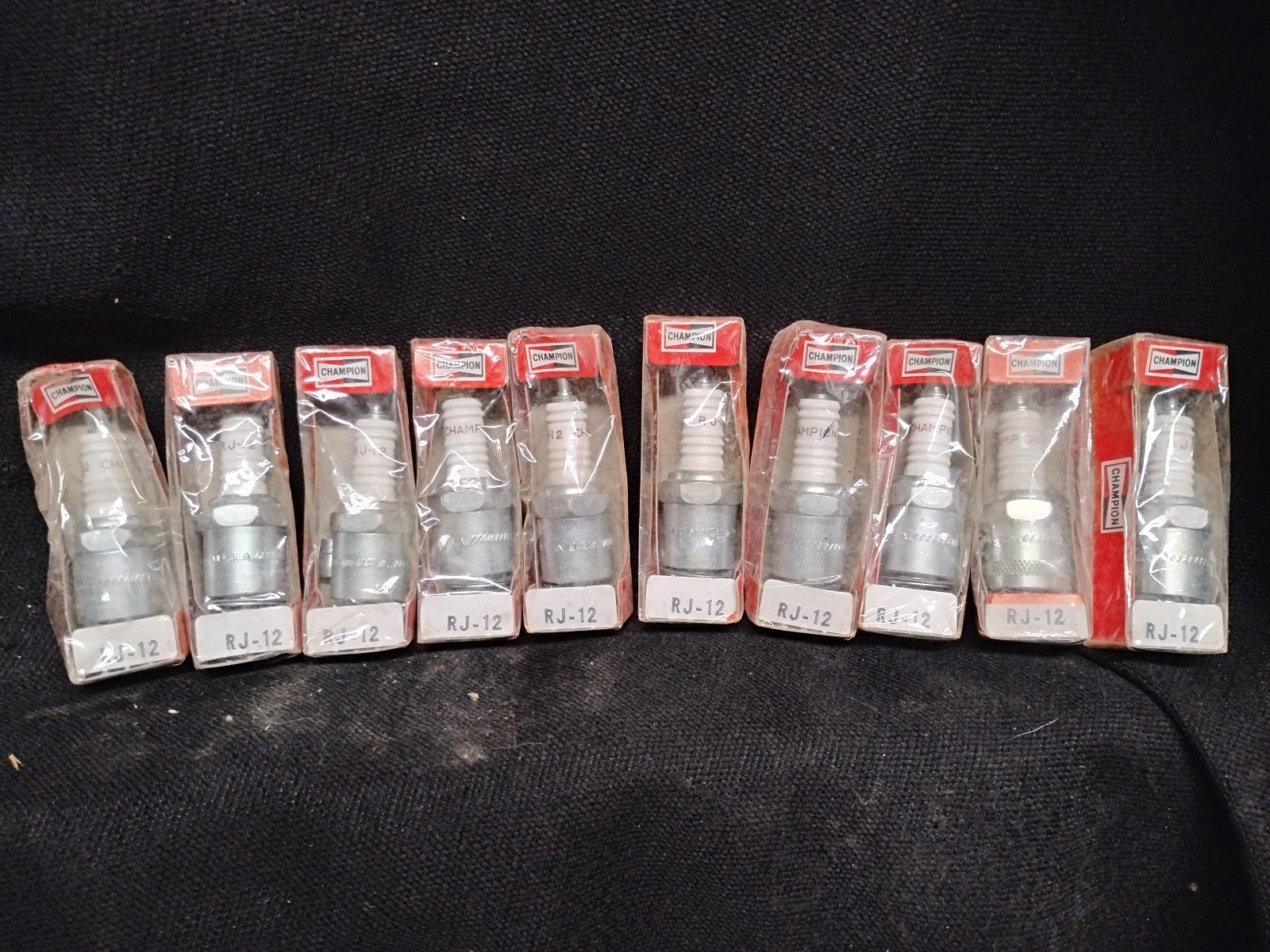 Champion RJ12 Spark Plugs lot of 10 NOS