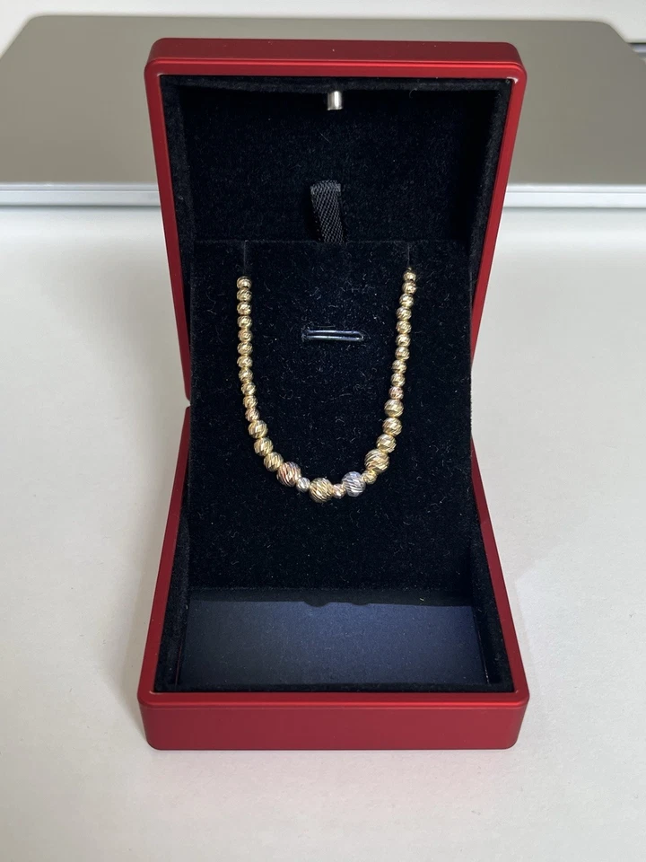 Elegantes Tricolor 18K / 750er Gold-Collier /Kette - Bild 2 von 4