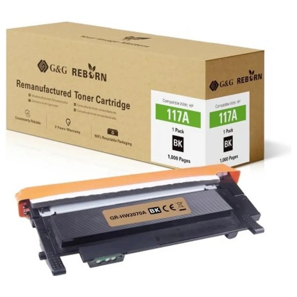 G&G Toner Ersetzt Hp 117A Kompatibel Schwarz 1000 Seiten Reborn Remanufactured-image