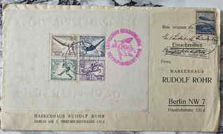 Germany Zeppelin Post 1936 / Olympic Ride 1936 with Block.5 Stamped