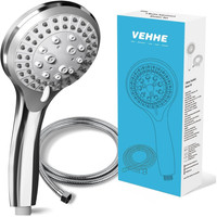 Duschkopf Vehhe 1 5M Schlauch Chrome 5 Strahlarten Wassers