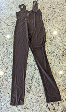 Bozzolo Womens Sleeveless Sheer Bodysuit with Full Length Pants Brown size L