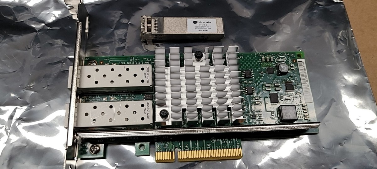 Tarjeta De Red Dell Intel X520-DA2 Dual SFP+ 10G - 2 Puertos, Modelo 0XYT17, Usada Pero Funcional