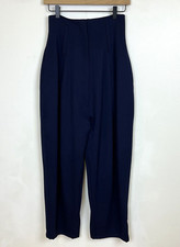 Vtg Sara Sturgeon Clothes XS/S Pants Barrel Blue Wool High Waisted Annie Hall