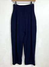 Vtg Sara Sturgeon Clothes XS/S Pants Barrel Blue Wool High Waisted Annie Hall