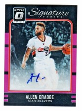 2016-17 Donruss Optic SIGNATURE SERIES PINK AUTOGRAPH ALLEN CRABBE 8/25 RETAIL