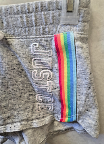 GIRL'S JUSTICE ACTIVE SHORTS COLORFUL SIZE 10 - CUTE AND COMFORTABLE! - Picture 4 of 8