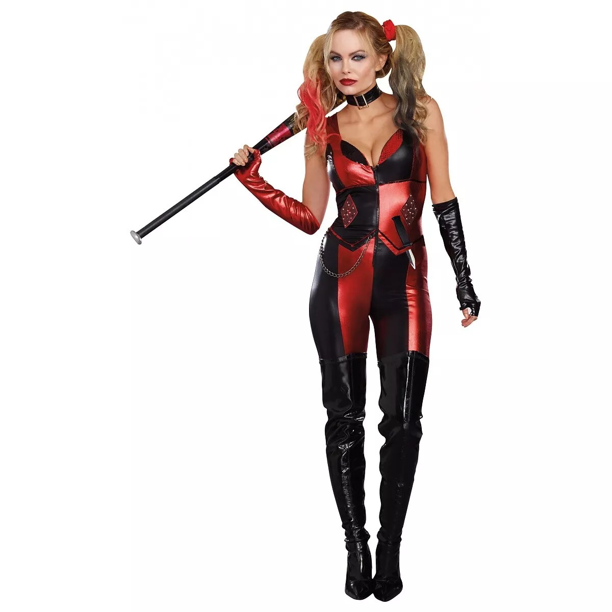 Harley Quinn Costume Adult Harlequin Halloween Fancy Dress