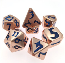 DND Metal Dice Set 4 Set Colors Polyhedral Die 7pcs TTRPG Game Dungeons D&D