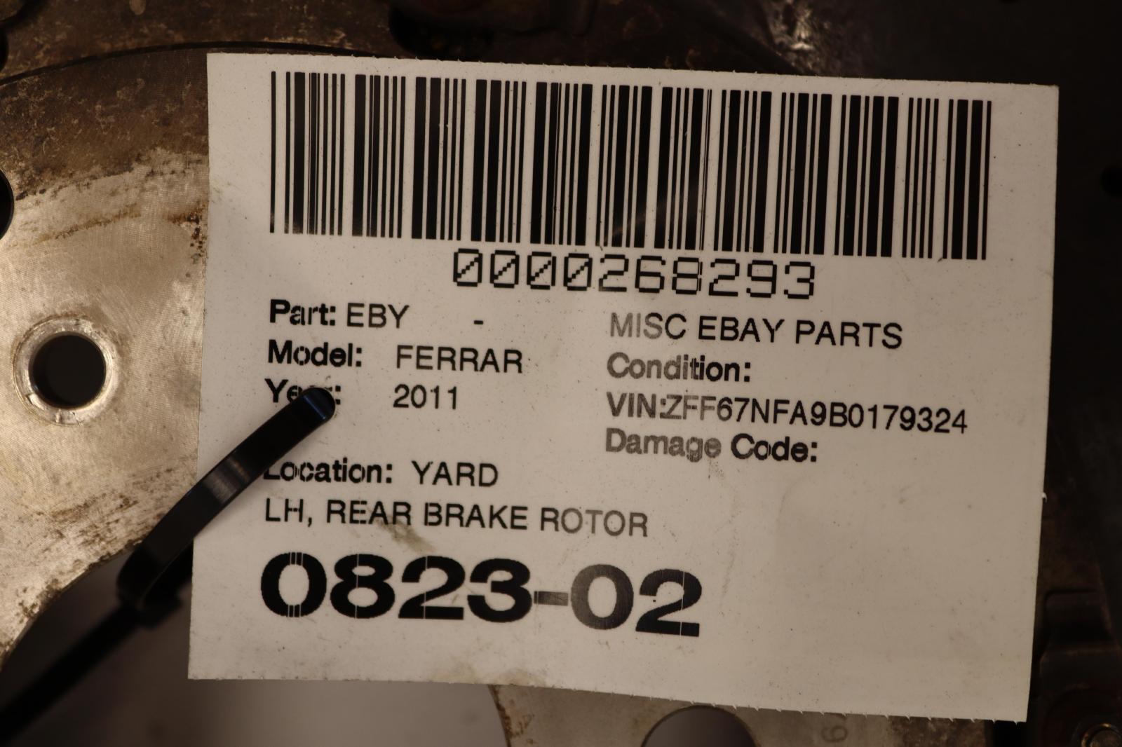 2010-2015 FERRARI 458 ITALIA REAR LEFT SIDE BRAKE DISC BREMBO OEM