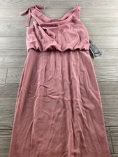 Adrianna Papell 10 Women's Blouson Maxi Dress Sleeveless COLOR BLUSH MSRP 149