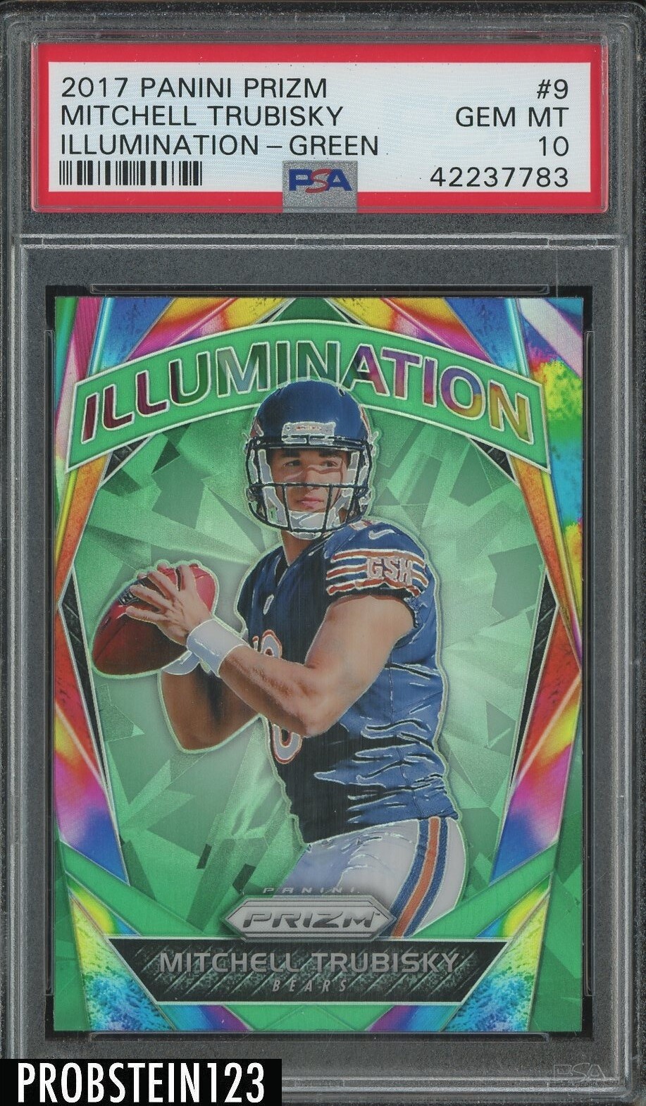 Mitchell Trubisky Panini Prizm Illumination #9 Green