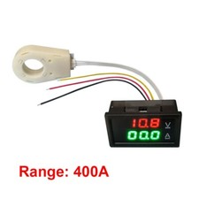 400A Hall Current Voltage Meter Dual Display Isolation Anti-reverse Connection