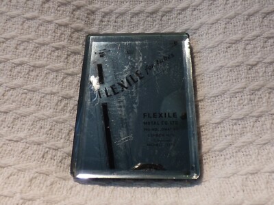 Vintage Glas Werbung Briefbeschwerer Plakette - Flexile Metal Co Tubes London