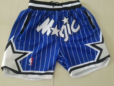 Orlando Magic Basketball Shorts With pocket Vintage Mens Blue