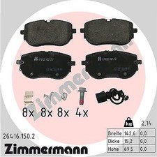 ZIMMERMANN Bremsbelagsatz, Scheibenbremse Vorderachse u.a. für AUDI, CUPRA