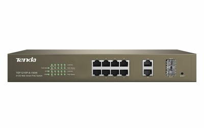 Tenda TEF1210P-8-150W Switch 8 Port 10 100+2p Gigabit+2SFP Web Smart Poe 123W