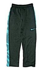 NIKE THERMA-FIT Black/Blue Warm ATHELTIC SWEAT PANTS Casual Gym Running Men's S
