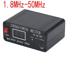 SWR-120 SWR Power Meter 1.8MHz-50MHz Shortwave SWR Power Meter FM-AM-SSB OLED