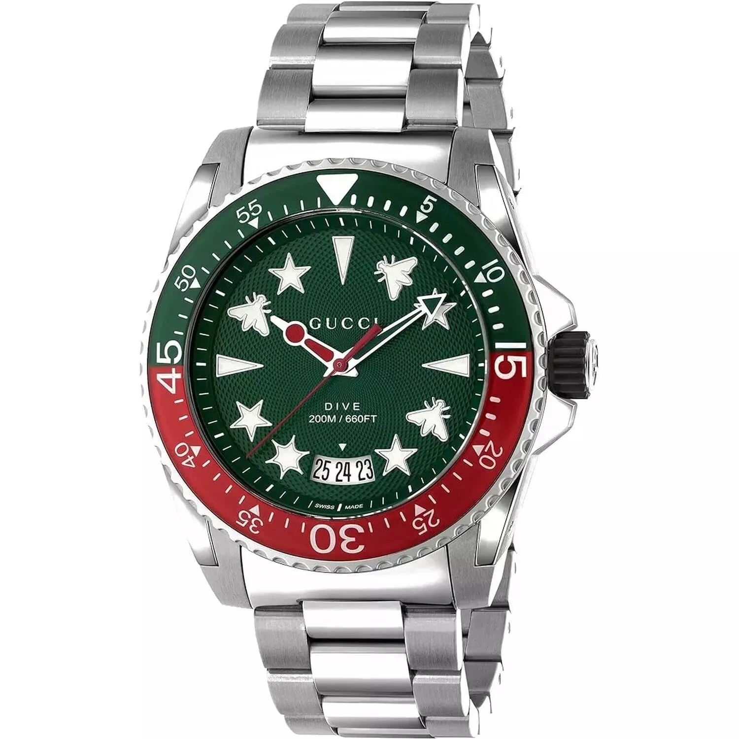 Montre à quartz homme GUCCI YA136222 cadran vert plongée