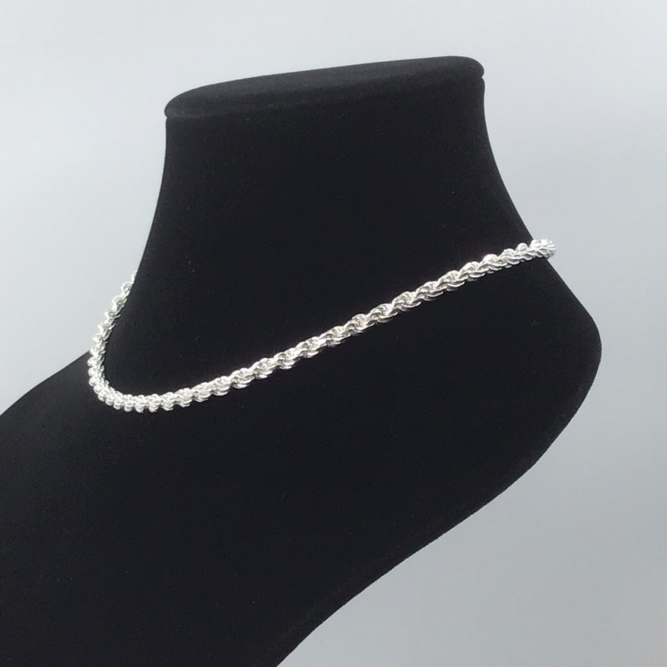 Sterling Silver Rope Chain 18” 5mm 34.2Gm New | eBay
