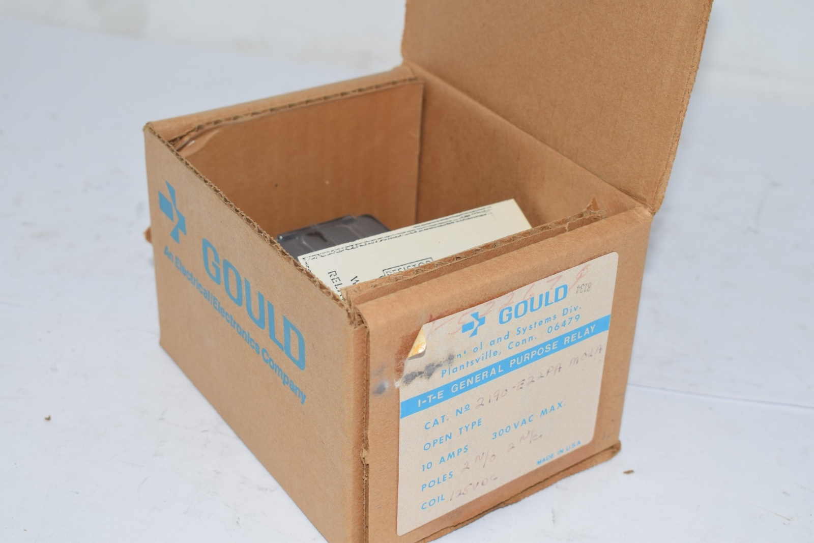 NEW Gould I-T-E 2190-E22PA MOD A General Purpose Relay 125VDC
