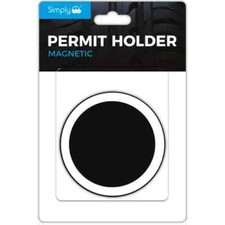 Plain Black Fully Magnetic Parking Permit Holder to Fit All Cars Windscreens