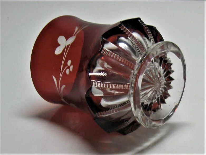 EAPG ***  ENGRAVED ZIPPER SLASH RUBY STAINED SPOONER BY DUNCAN GLASS..1890'S ERA - Image 2 of 4