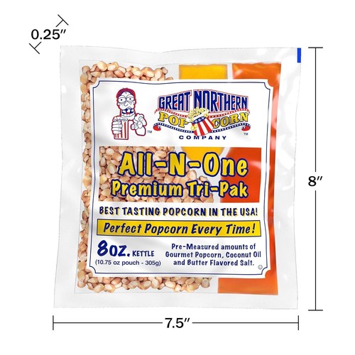 8oz Machine Popcorn Packets-All-in-One Movie Theater Style Popcorn - Picture 4 of 9