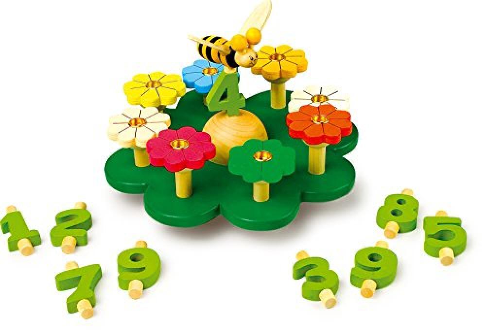 (TG. 24 x 24 x 14 cm) 7611 Prato di compleanno in legno colorato small foot, un