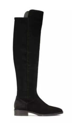 NEU Clarks ''Caddy Belle'' Damen Schwarz Wildleder Lange Overknee Stiefel UK 3 D EU 35,5