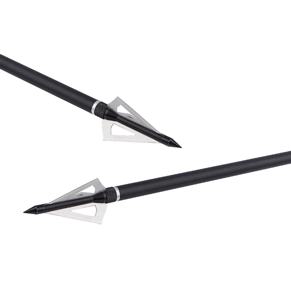 Flecha de 100 granos puntas anchas reemplazables 3 hojas puntas de flecha para ballesta Foto 3 de 4