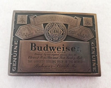 Budweiser Beer Belt Buckle BB2 - Indiana Metal Craft - Collectible