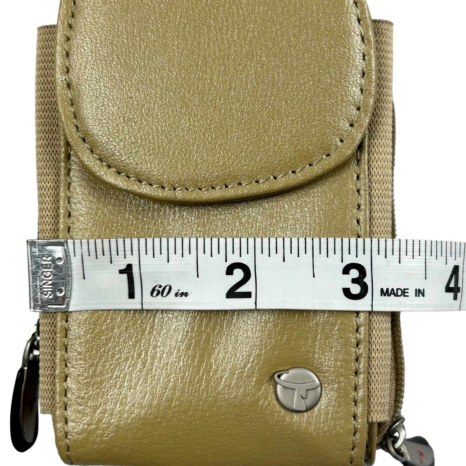 NEW Travelon AntiTheft Tailored Crossbody Small Phone Pouch Tan Purse