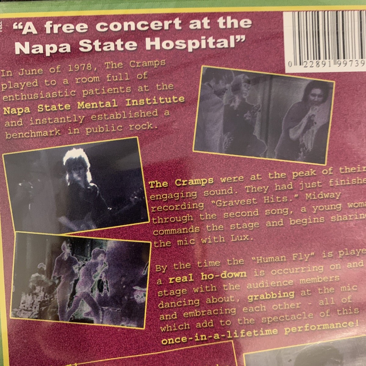 The Cramps Live at Napa State Mental Hospital 1978 DVD Sealed New