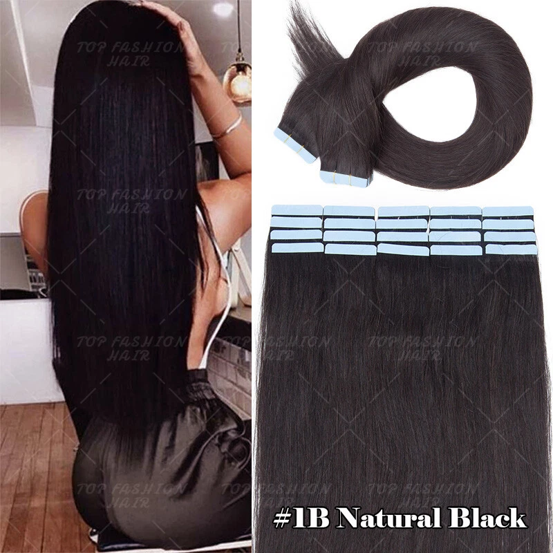 Unsichtbar Tape In Remy Echthaar Extensions Haarverlängerung Highlight Haarteil
